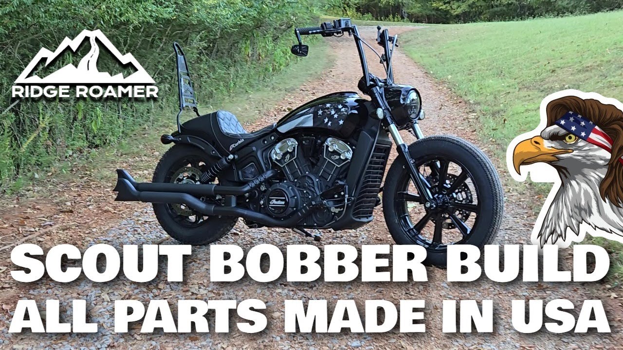 Обзор всего проекта MURICA Indian Scout Bobber — все аксессуары для чоппера, сделанные в США