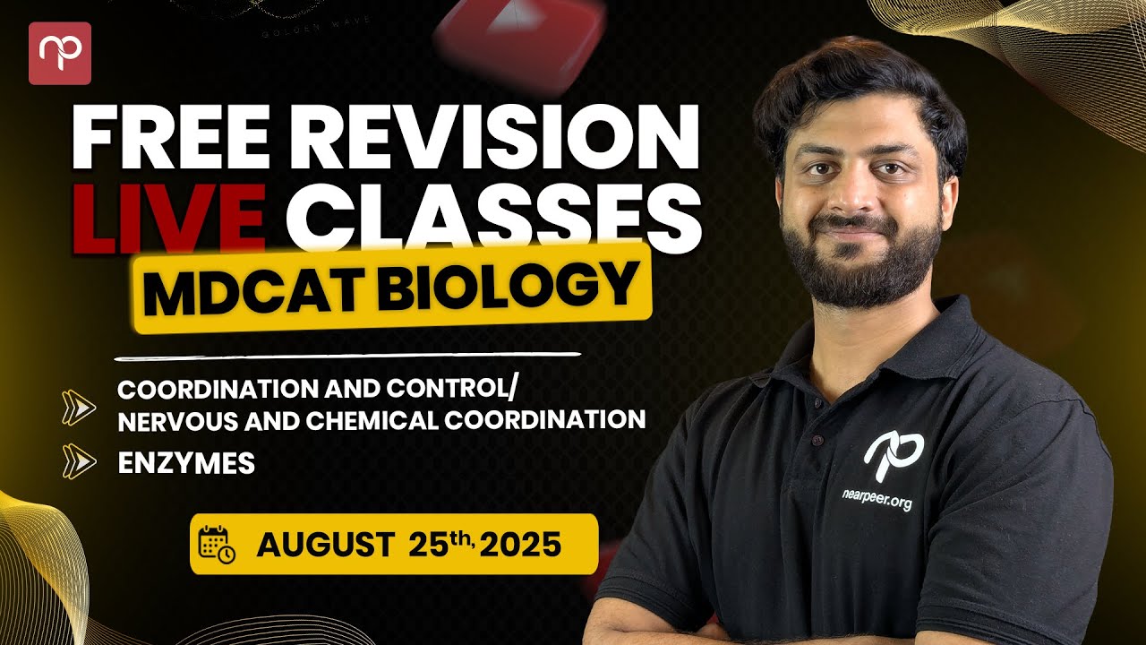 🔴Day7| MDCAT Biology | COORDINATION & CONTROL,NERVOUS& CHEMICAL COORDINATION & ENZYMES |Manzil Batch