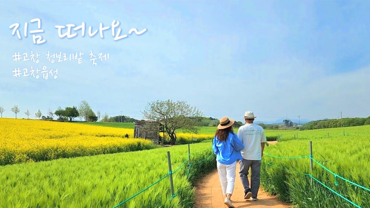 남편과 단둘이 전라도 여행 | 고창 청보리밭 | 고창읍성 | 봄 여행지 추천 | 도깨비, 폭삭 속았수다 촬영장