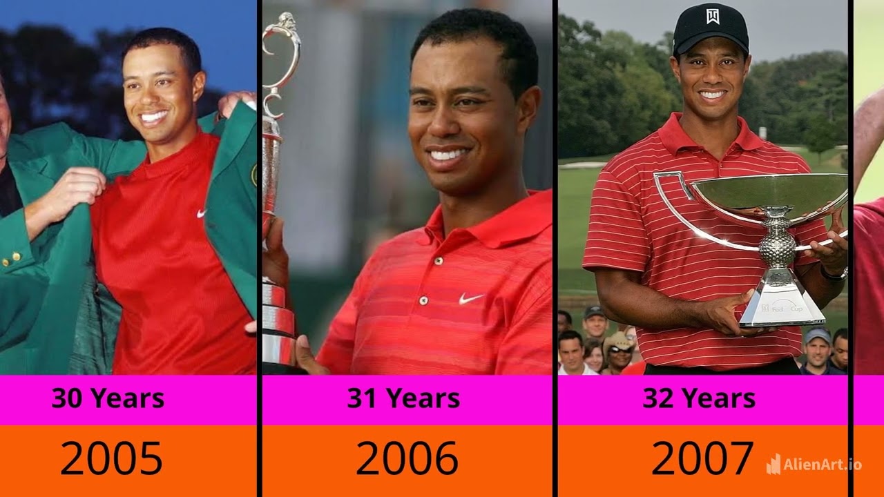 Transformation Of Tiger Woods From 5 To 49 Years Old #viral