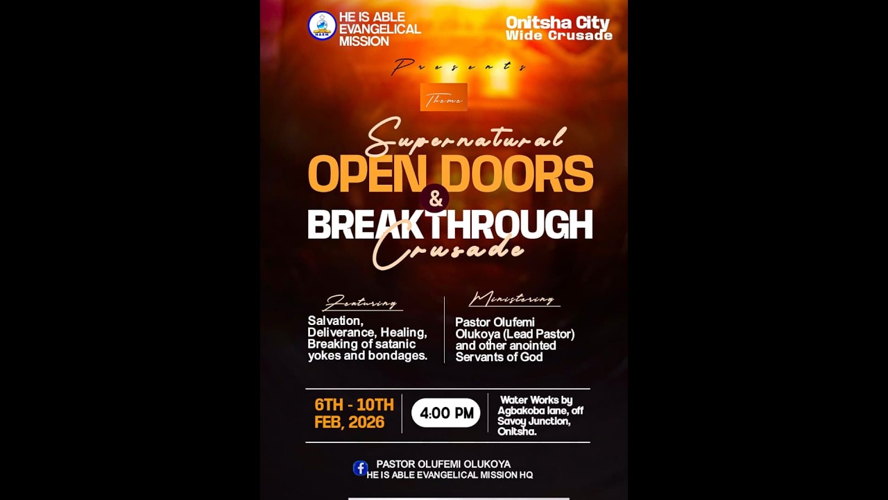 SUPERNATURAL OPEN DOORS AND BREAKTHROUGH CRUSADE (Onitsha)- DAY 2 (CONtD.)