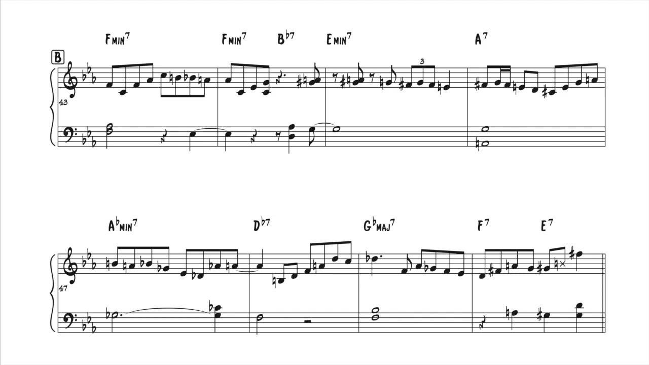 Barry Harris - On Green Dolphin Street (Transcription)