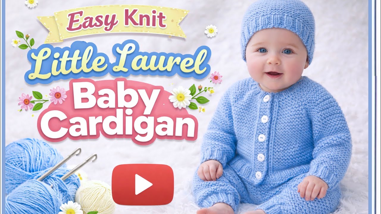Easy Knit Baby Cardigan Sweater | Little Laurel Beginner Friendly Top-Down Tutorial