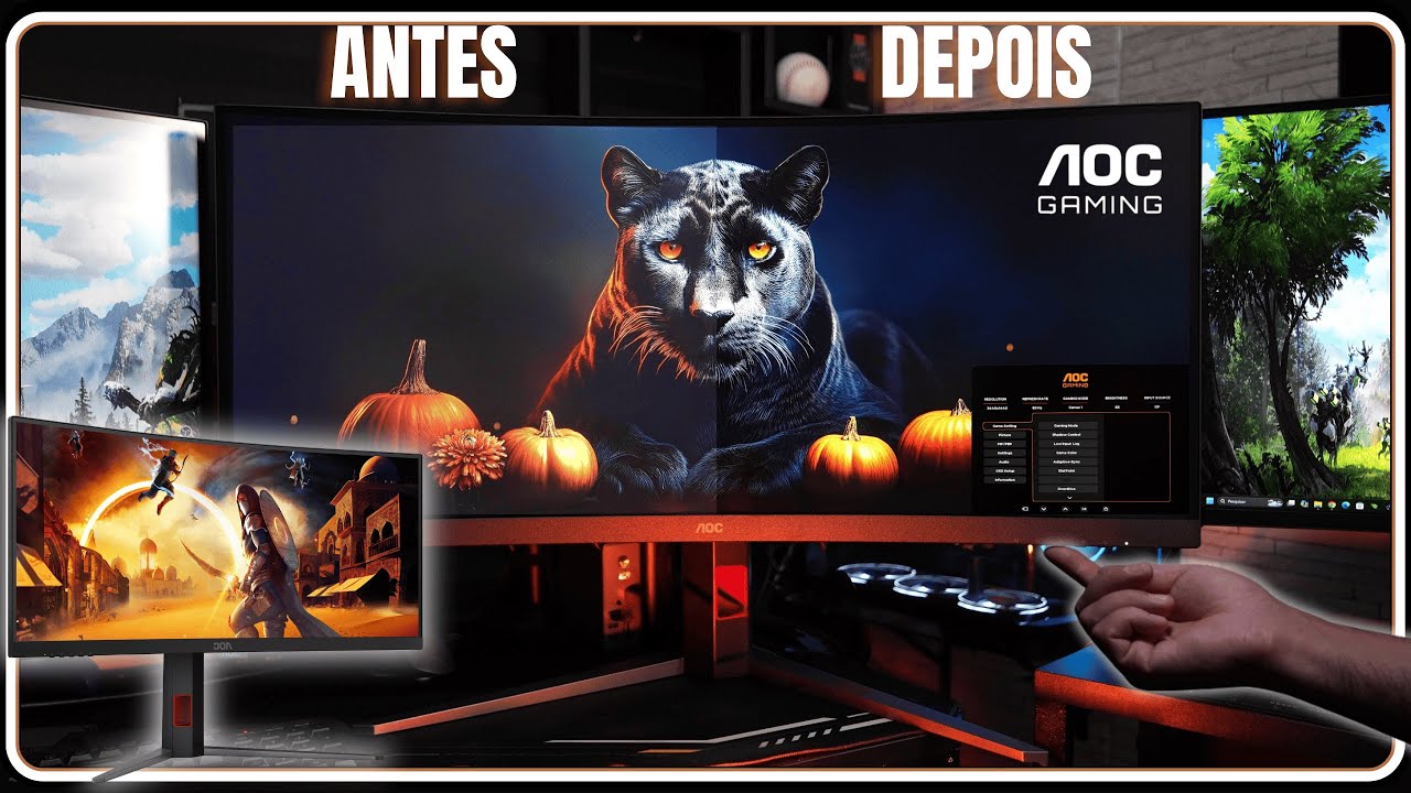AOC AGON 34 Como Deixar as CORES INCRIVEIS