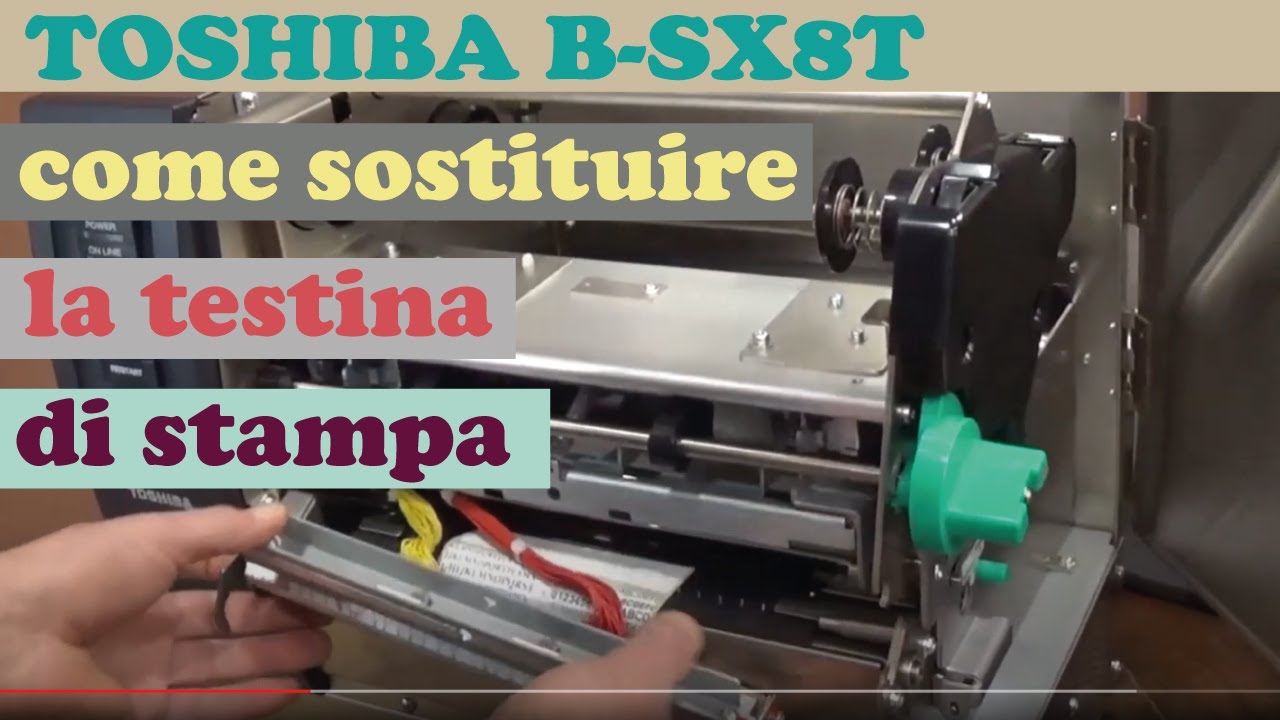 Toshiba B-SX8T come sostituire la testina di stampa