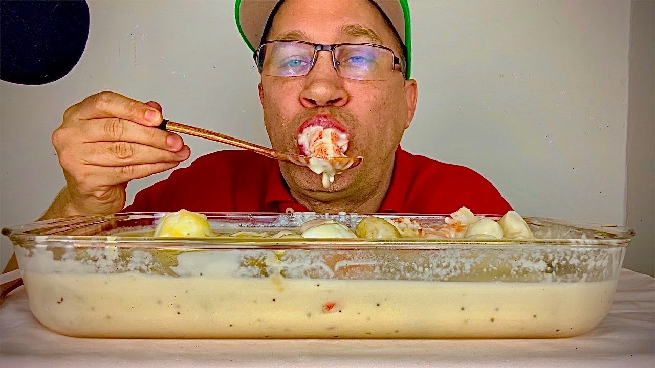 Seafood • Boil • Soaked in Alfredo • Sauce