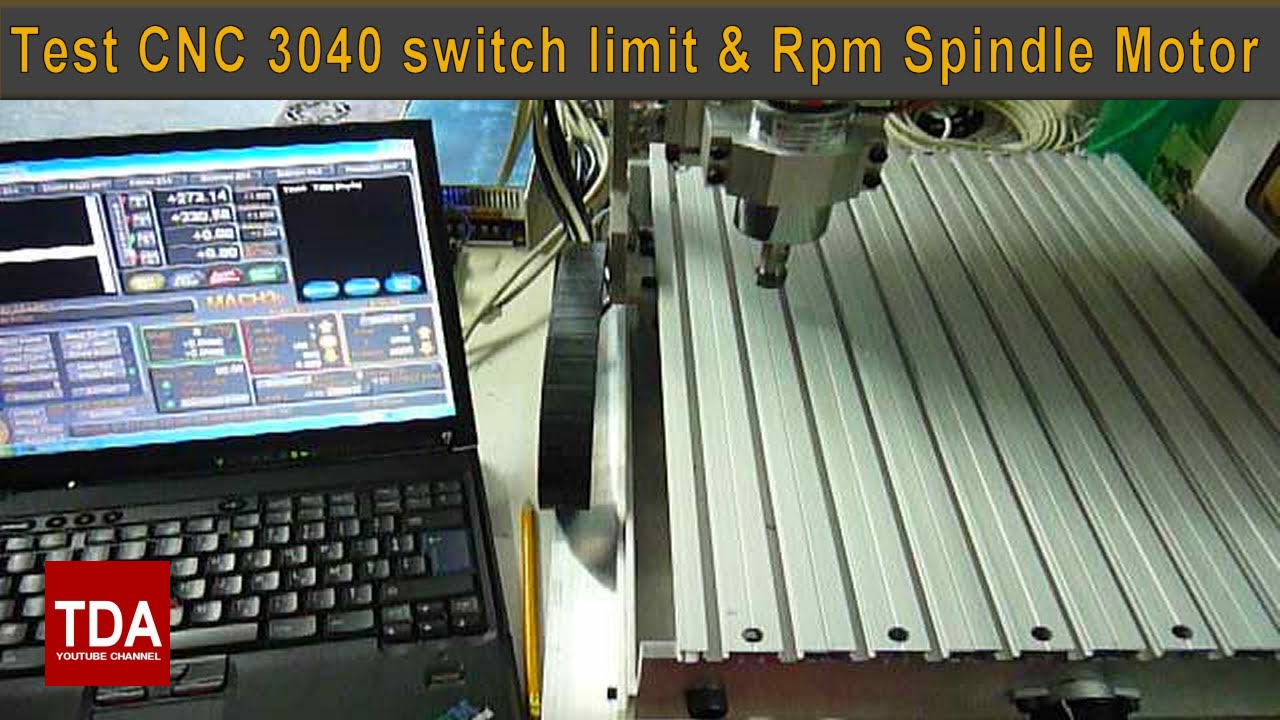 Test CNC 3040 Milling with Mach3 Demo Part 1 Intro Test Motor