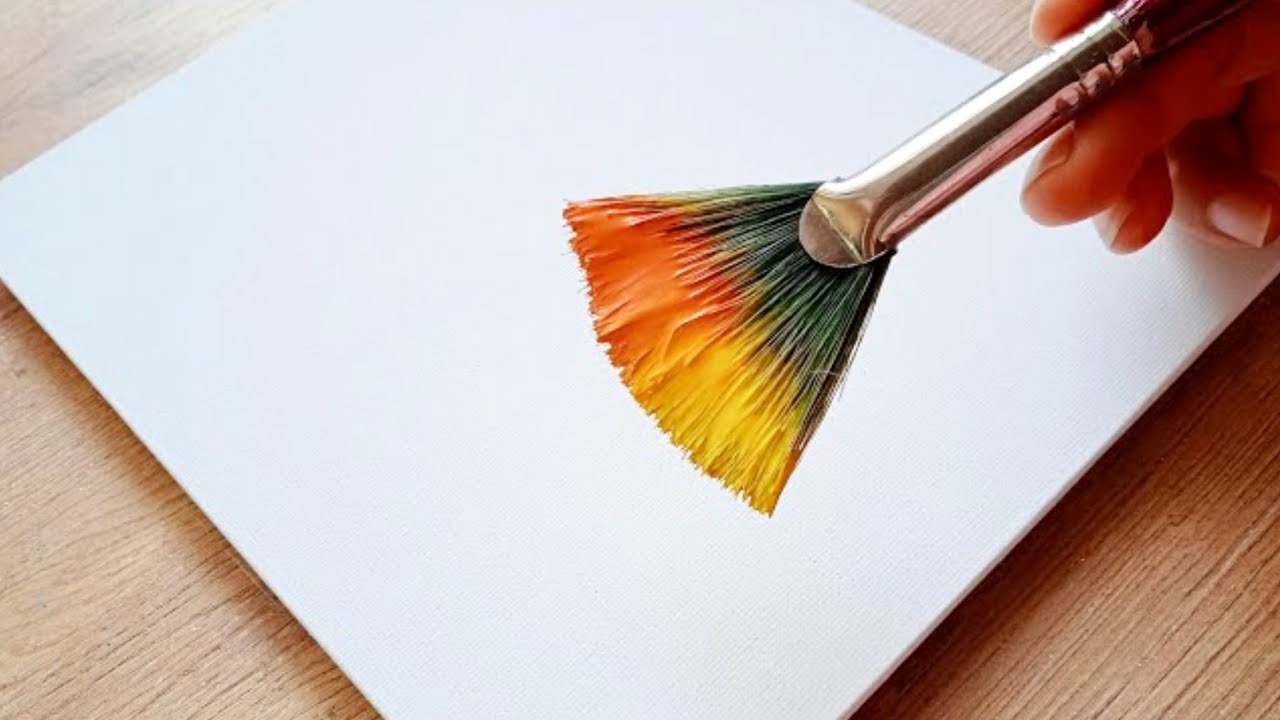 Easy Canvas Painting Size 20x20 cm || Sunset Scenery