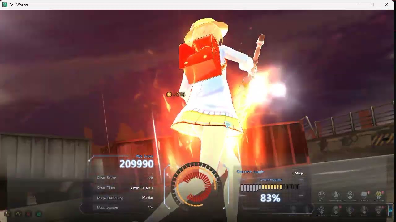 Soul Worker MMORPG action power fantasy lewd lolicon game Asphalt golem Concrete Jungle Lord scorn