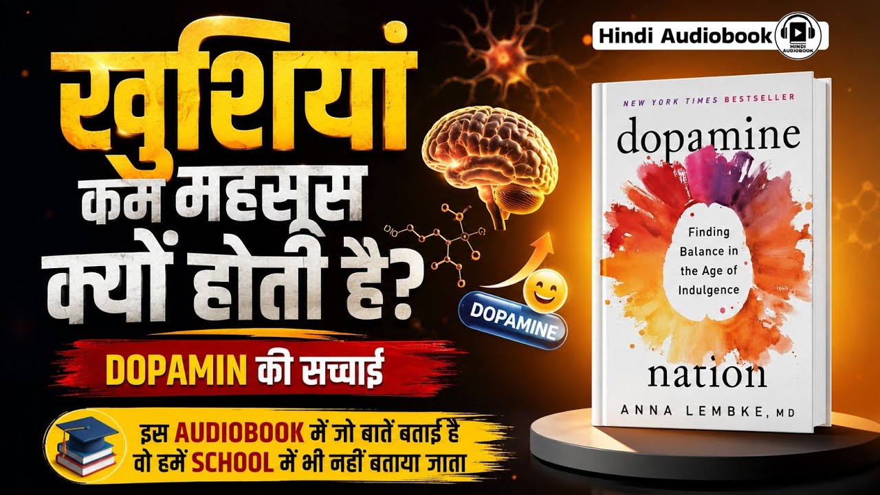 Happy Kaise rahe | Dopamine Work | How to Control Dopamine | Dopamine Nation Hindi Audiobook Summary