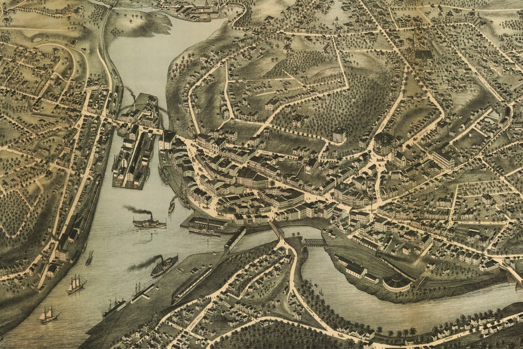 Norwich Connecticut History and Cartography (1876)