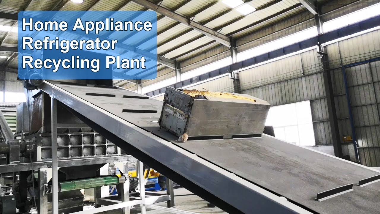 Waste Refrigerator Recycling Process | Fridge Shredding and Dismantling