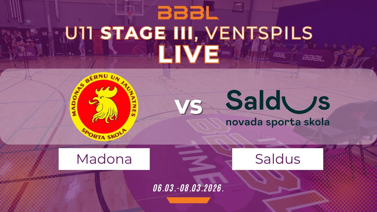 Madonas BJSS 2015 vs Saldus Sporta skola 2015 | BBBL U11 | Stage III
