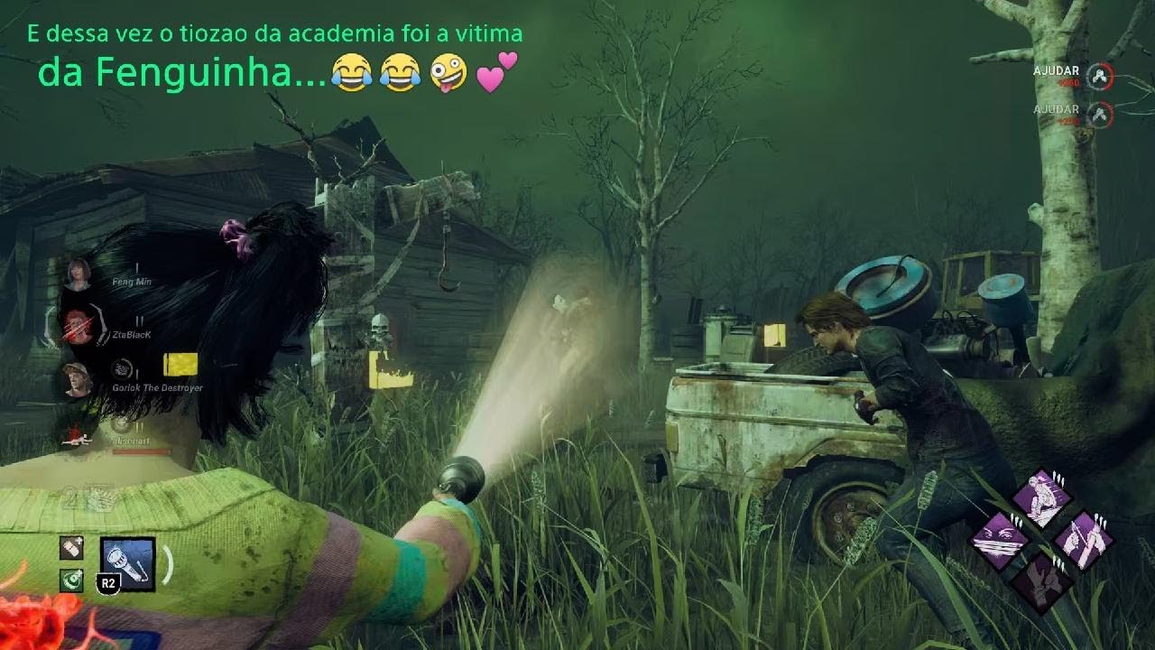 Dead by Daylight e dessa vez o tiozao da academia foi a vitima da Fenguinha! 💕😛😁🤪😂