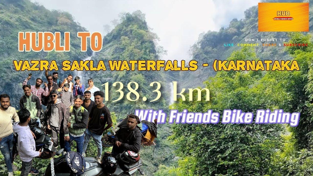 HUBLI TO VAZRA SAKLA WATERFALL WITH FRIENDS BIKE RIDING😍🍃