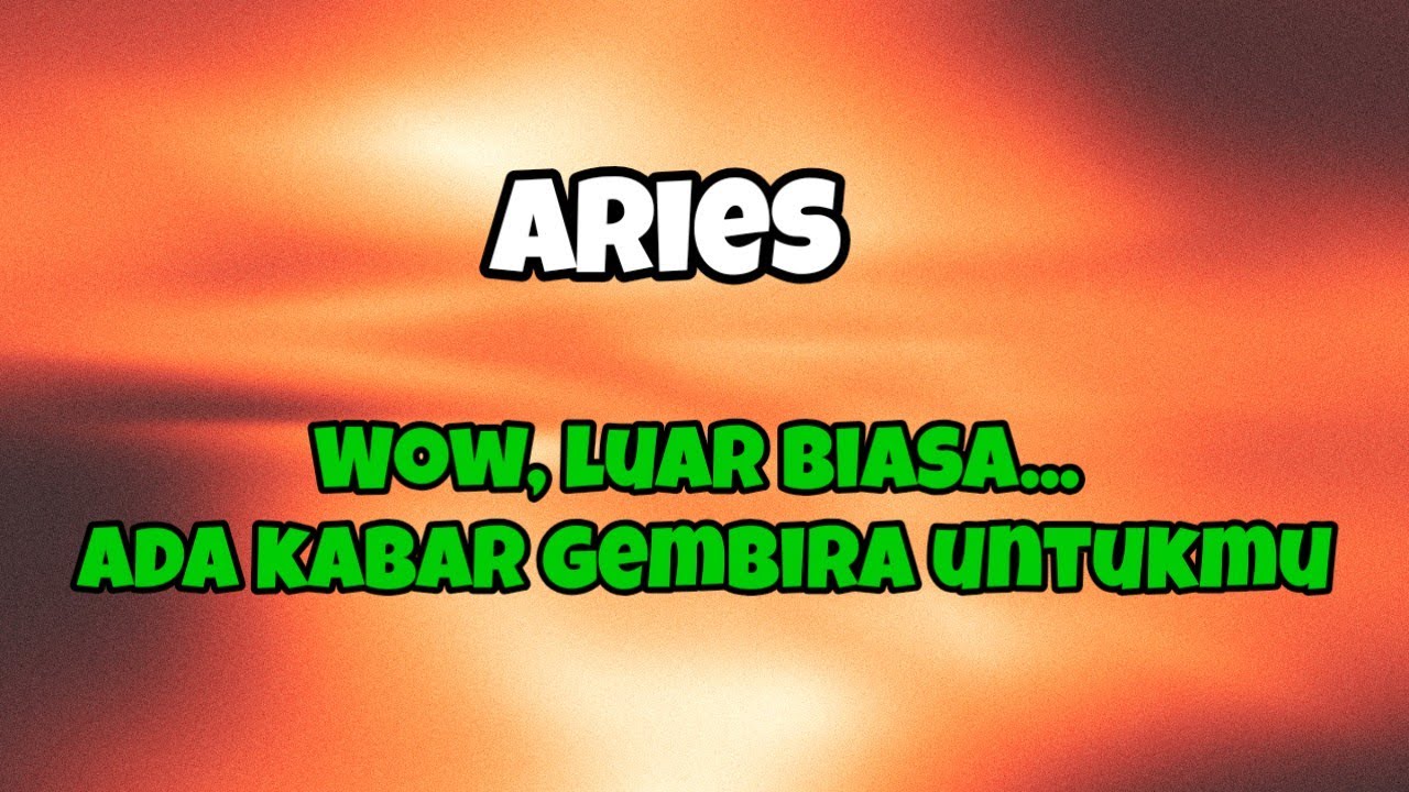 🌹Aries🏵️Wow luar biasa...Ada kabar gembira untukmu ✨
