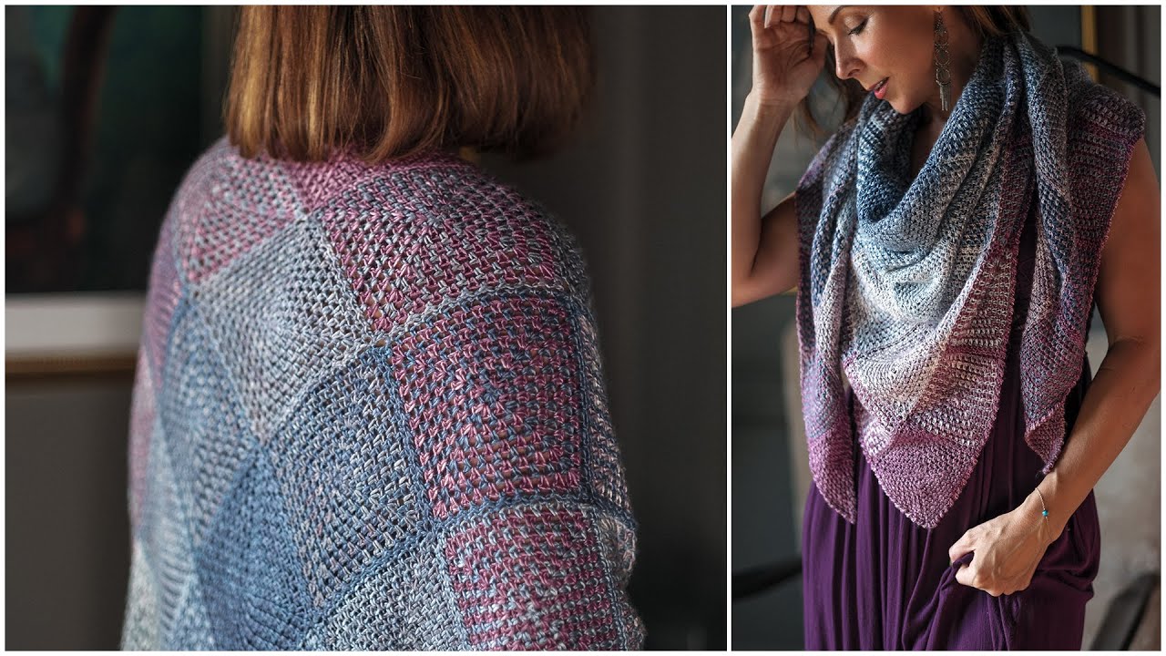 Easy, Step-by-Step: How to Crochet the Stunning, Granny Square Effervescent Shawl!