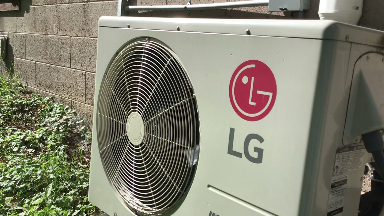 My LG ductless mini split air conditioner running on a hot day
