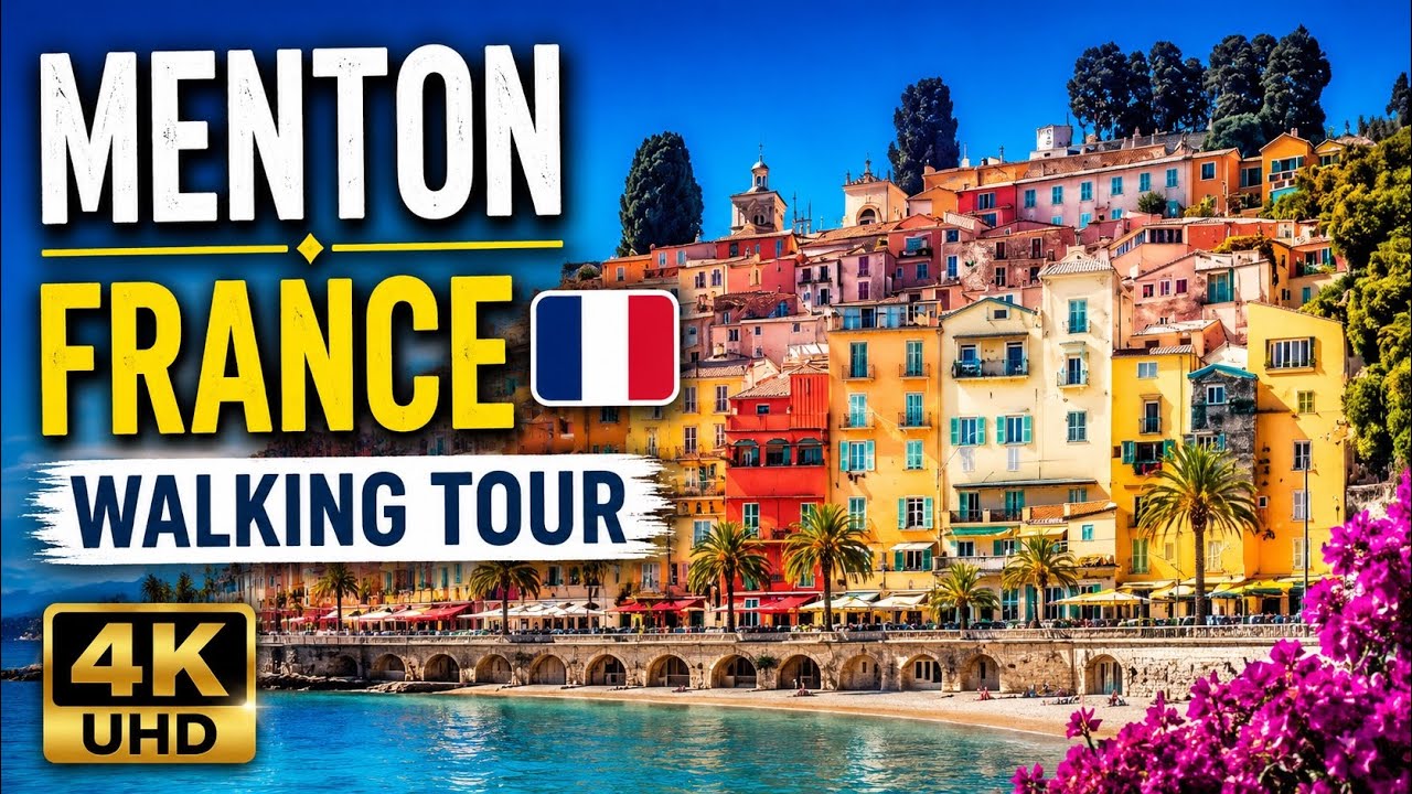 Menton France, Walking Tour | 2023 [4KUHD]