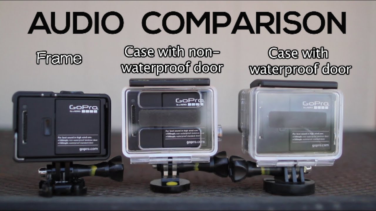 GoPro Hero3+ Black - Audio Comparison ( a frame & two cases ) GoPro Tip #342 | MicBergsma