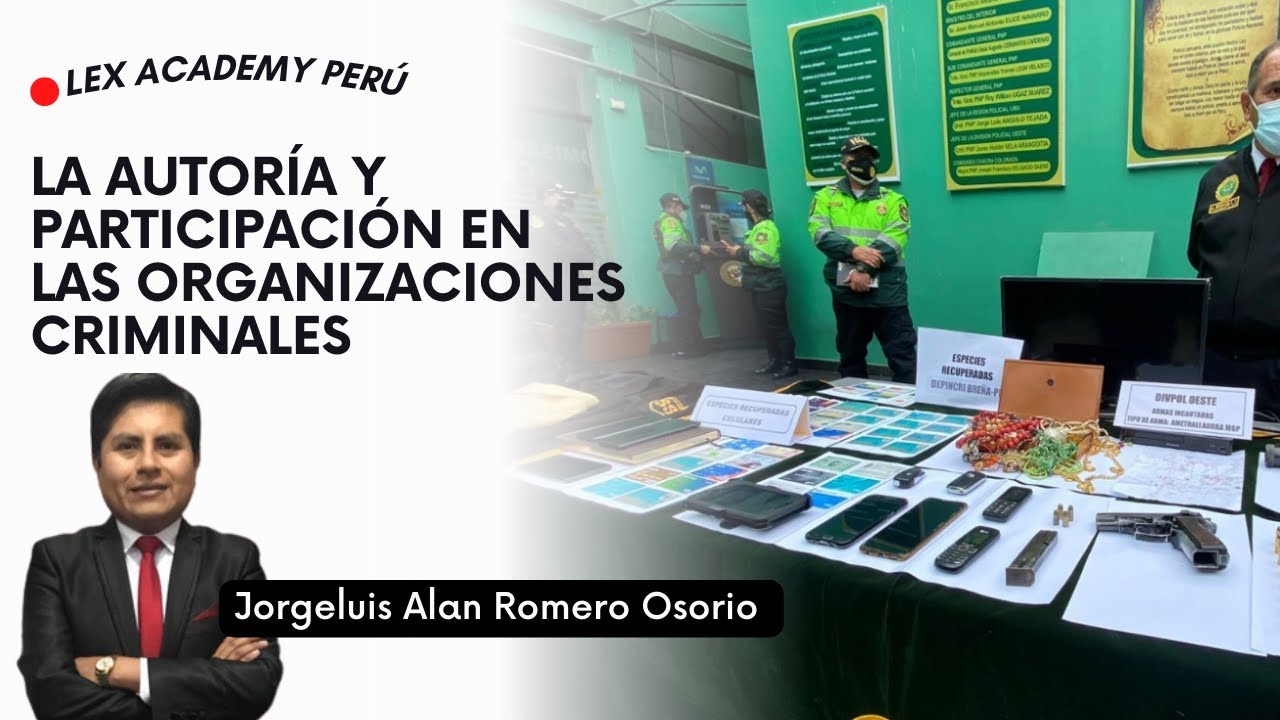 La autor&iacute;a y participaci&oacute;n en las organizaciones criminales