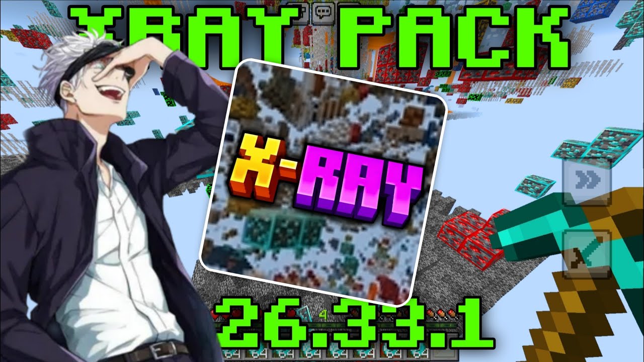 X-Ray Texture Pack v1.26.33+ for MCPE (Minecraft Bedrock) | Resource Pack