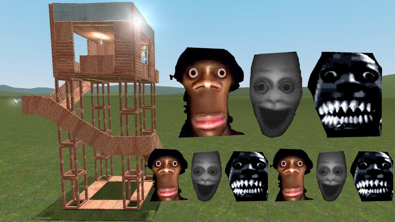 Привет, меня зовут Аугх, жонглер и неизвестный Nextbot против башен в Garry's Mod