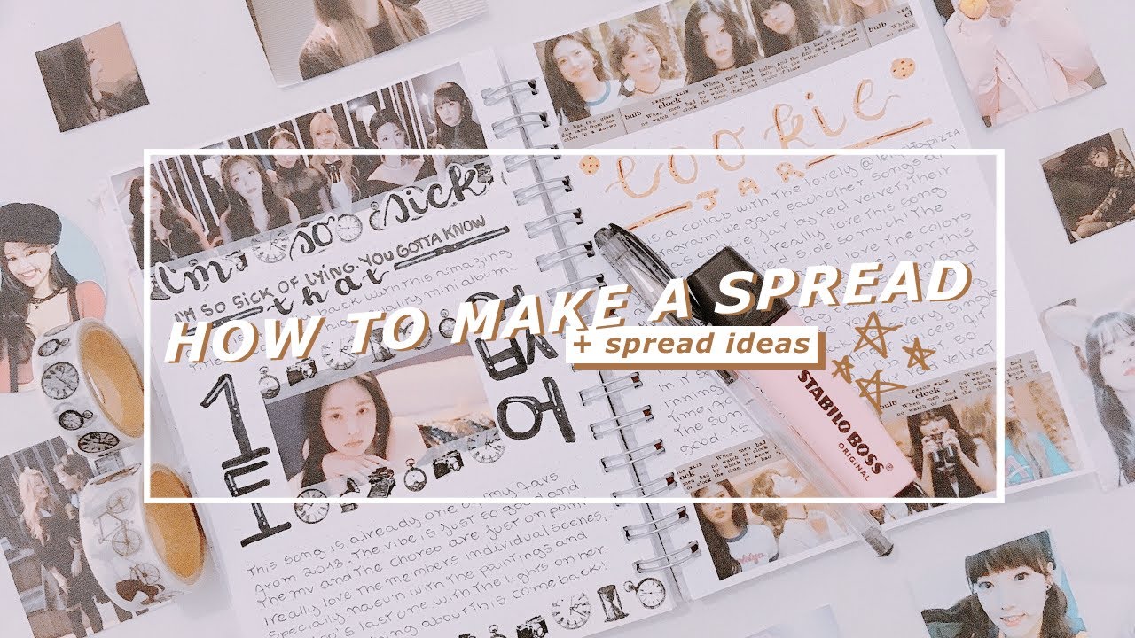 how to make a kpop journal spread + spread ideas