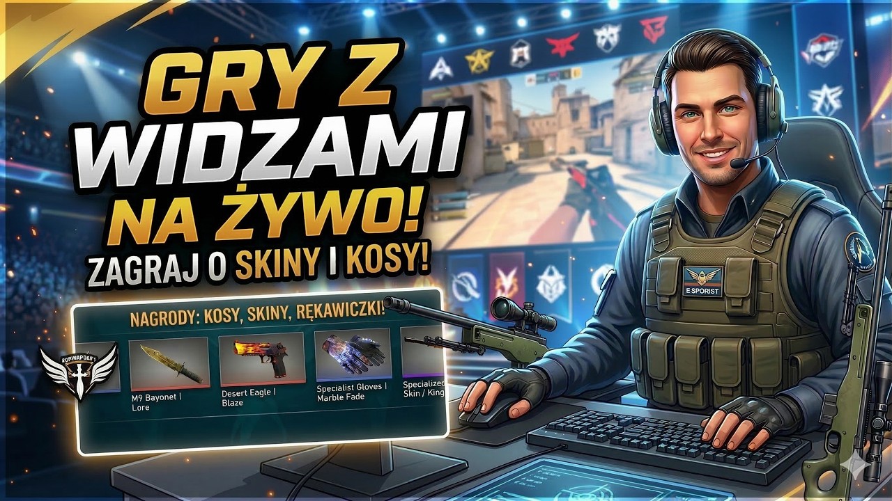 GRY Z WIDZAMI O NAGRODY! 🎁 PSC, SKINY I INNE 🔥 GRAMY PREMIERY / TURNIEJOWE 👑 LIVE CS2
