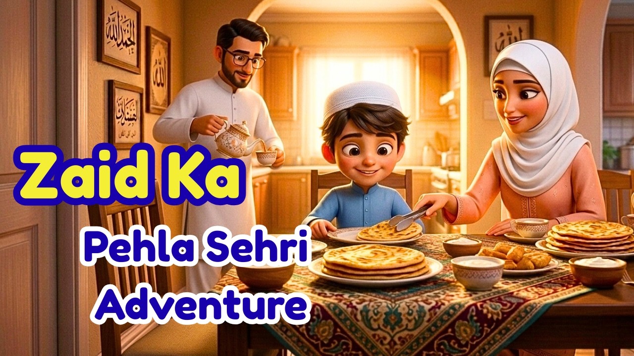 Zaid Ka Pehla Sehri Adventure 🌙 | Kids Islamic Moral Story | Episode 1#trending #viral #islamic