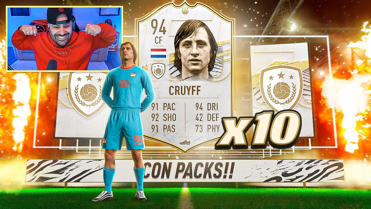 OMG I PACKED PRIME CRUYFF!! BEST 10x ICON PACKS EVER! FIFA 21