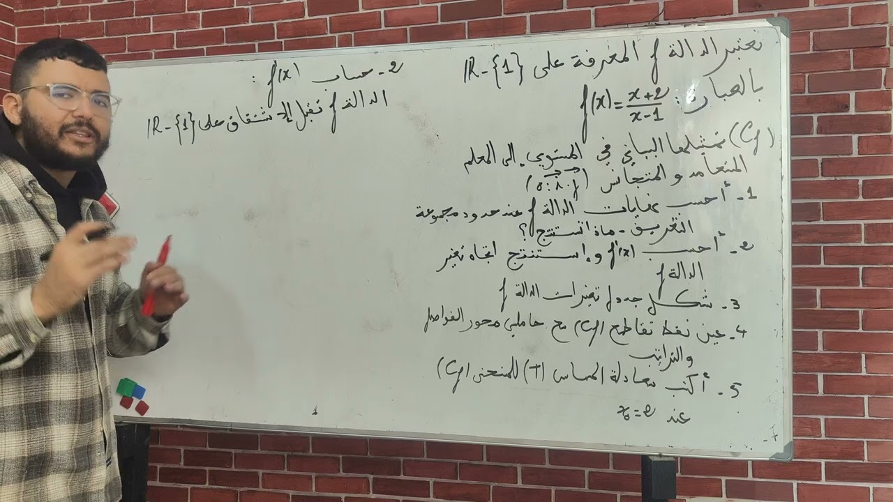الدوال العددية حصة 8 :  الدالة الناطقة تمرين شامل 3 تسيير و إقتصاد