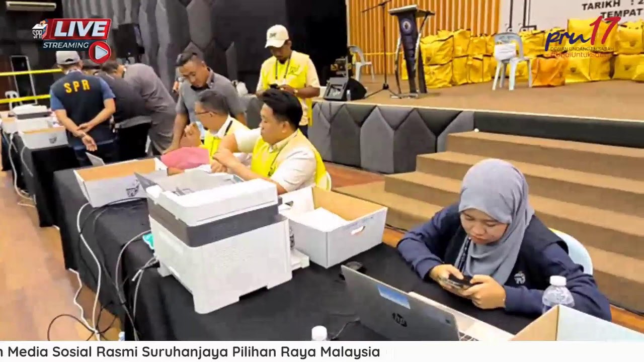 LIVE : Pusat Penjumlahan Rasmi Undi (PPRU) PRU DUN SABAH KE-17