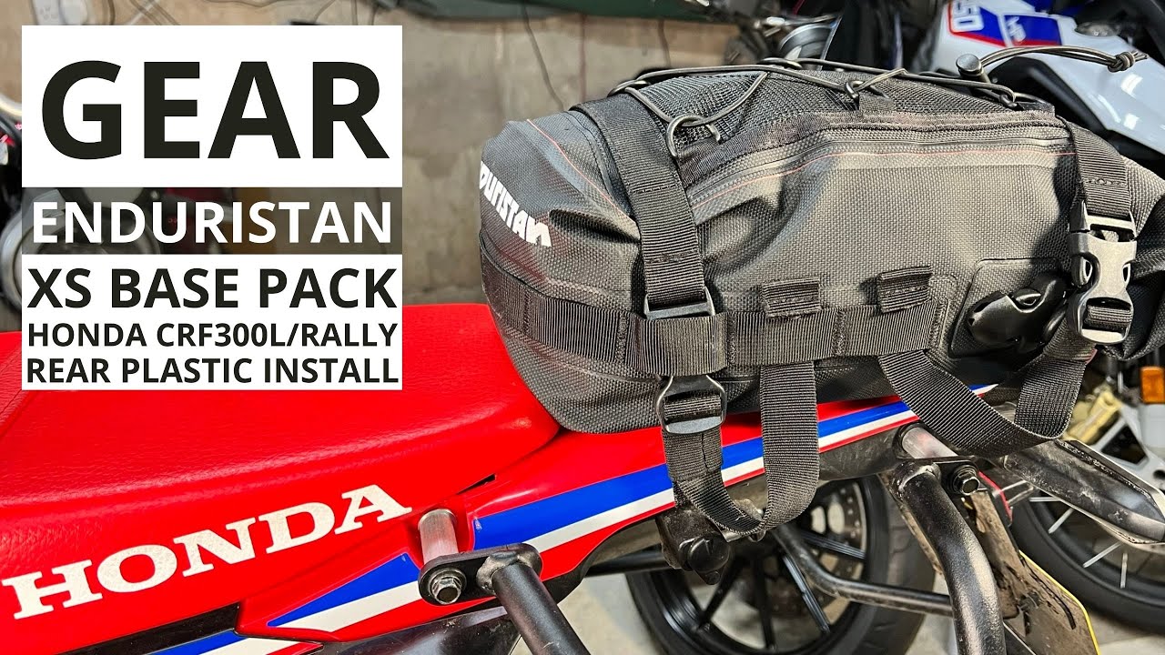 Gear: Enduristan XS Base Pack Install on Honda CRF300L/Rally Rear Plastic 4K