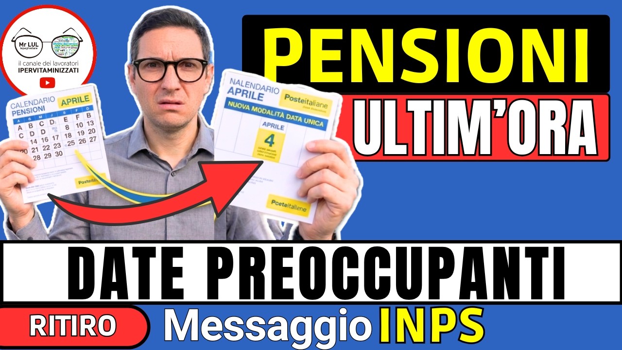 PENSIONI C&rsquo;&egrave; UN PROBLEMA CON I PROSSIMI PAGAMENTI in ARRIVO - NOVIT&agrave; RITIRO APRILE e MAGGIO