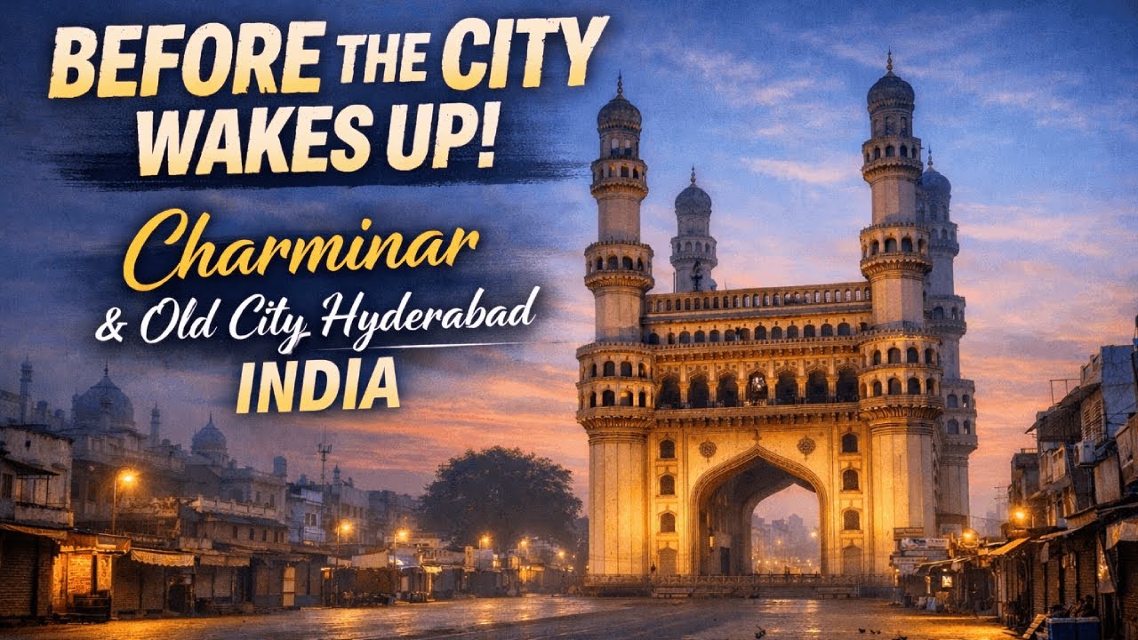Hyderabad Before Sunrise 🇮🇳 | Peaceful Charminar Early Morning Walking Tour