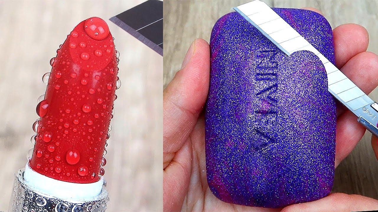 Relaxing Soap Carving ASMR. Satisfying Soap and lipstick cutting. Corte de jabón - 231