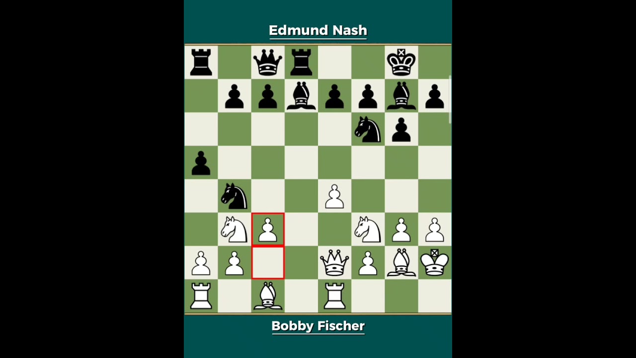 Bobby Fischer vs Edmund Nash ◉ Championship Amateurs 1956 | Young Fischer&rsquo;s Brilliance