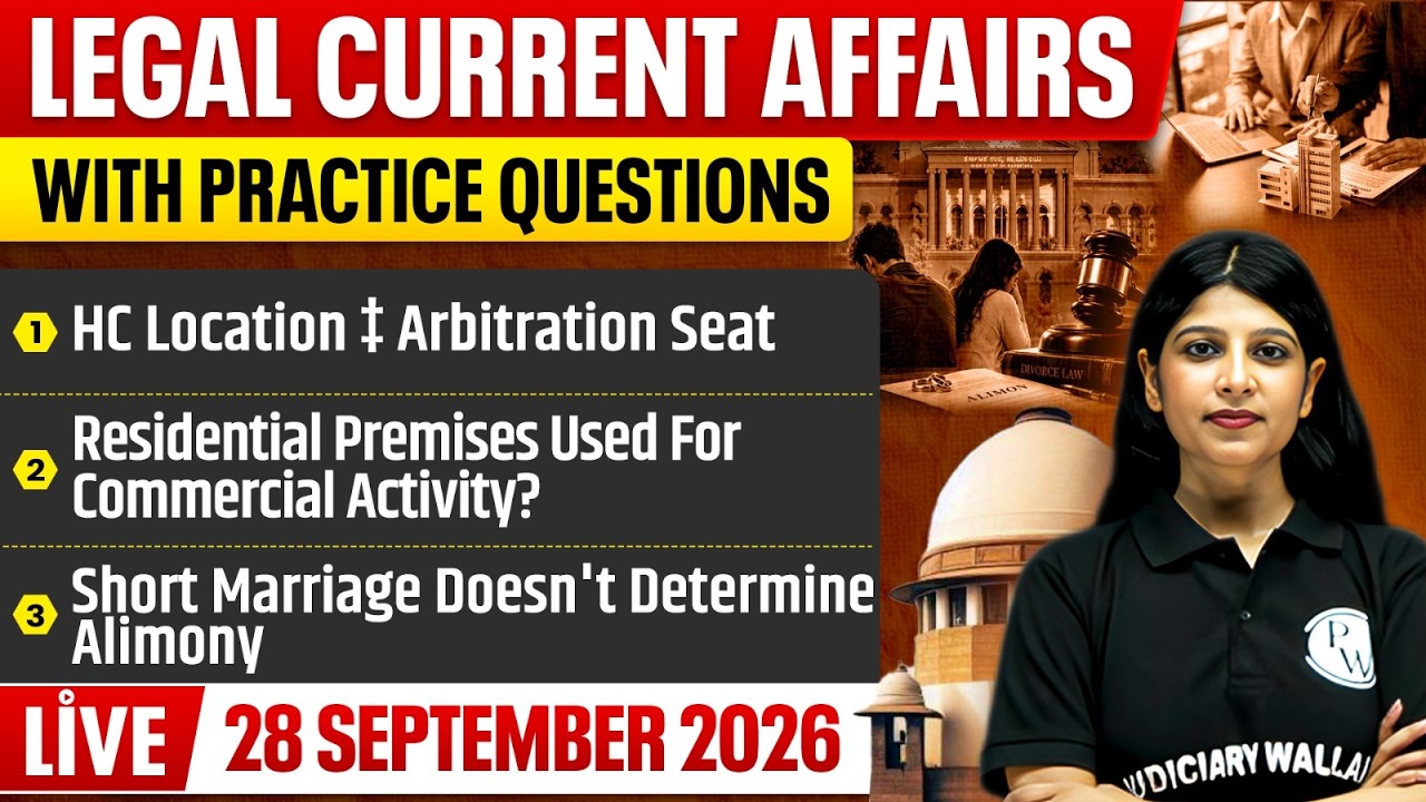Legal Current Affairs Today | 28 Sept 2026 | Top Legal News | Judiciary/APO/APP | Judiciary By PW