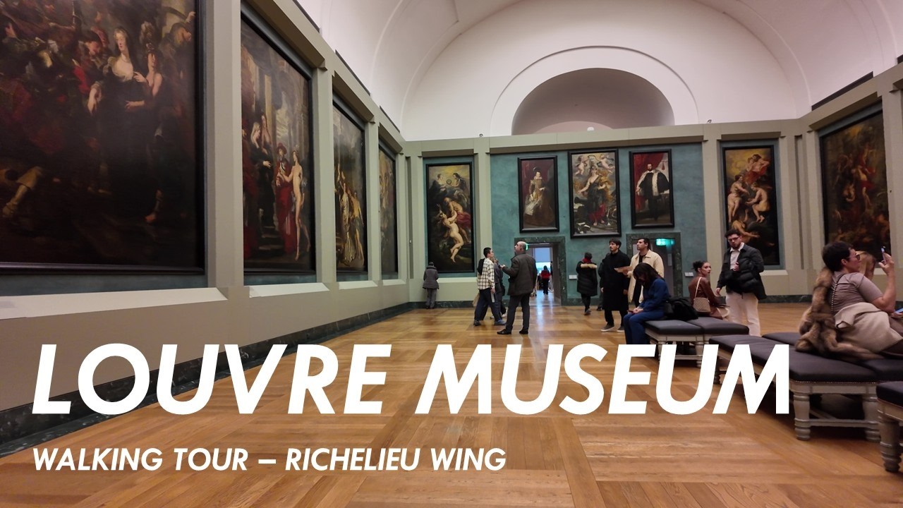 Louvre Museum Walking Tour: The Richelieu Wing | Paris 4K HDR