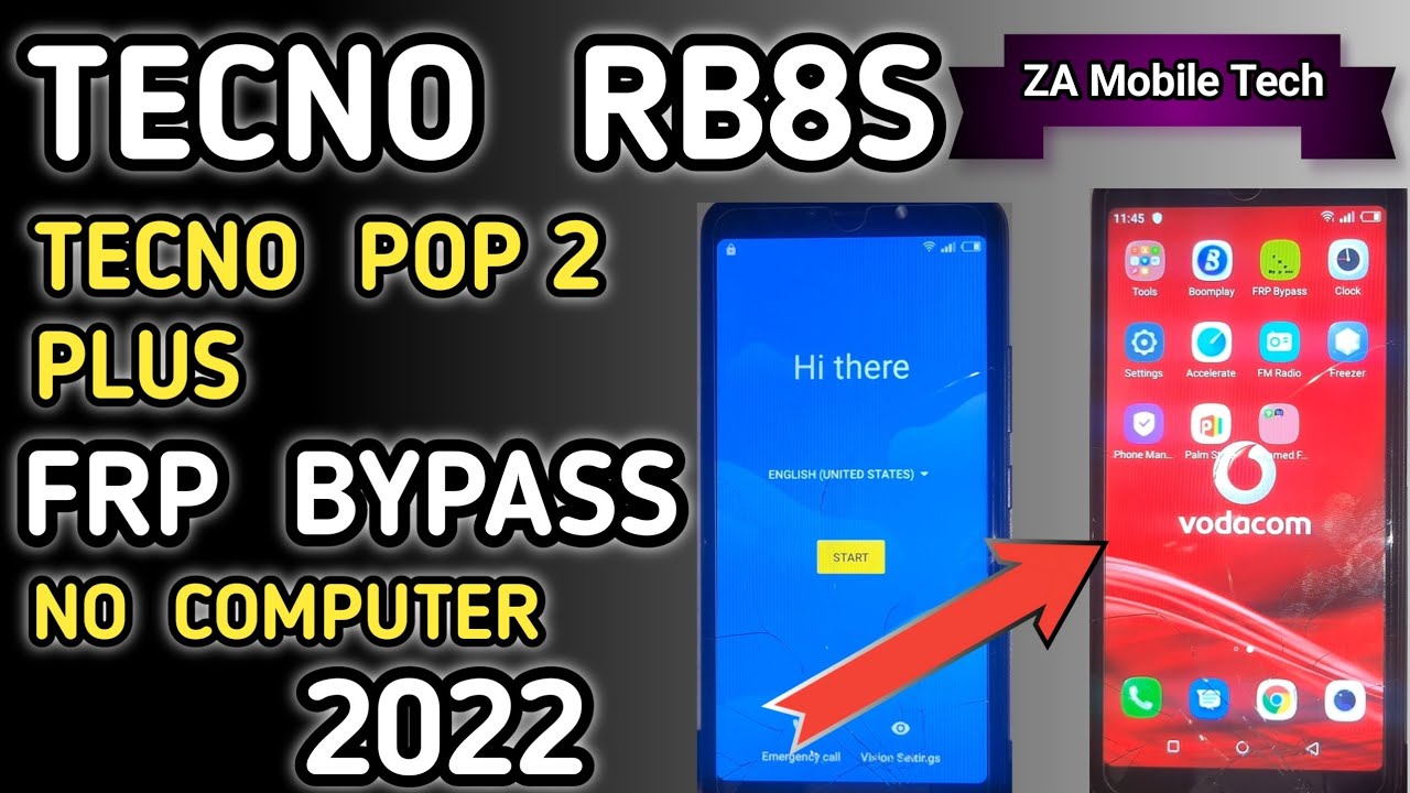 Tecno RB8S Frp Bypass | How To Bypass Frp Tecno Pop 2 Plus (RB8S) | Za Mobile Tech