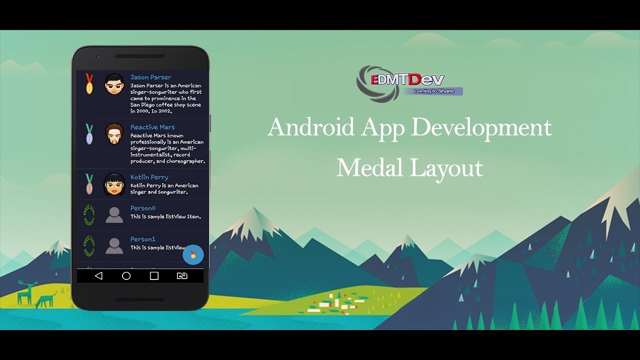 Android Studio Tutorial - Medal Layout