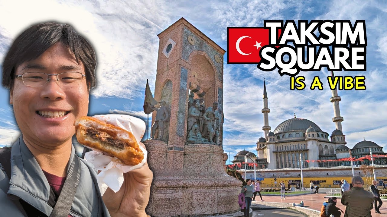 Taksim Square Istanbul FIRST IMPRESSIONS! Famous STREET FOOD Wet Burger in Turkey!