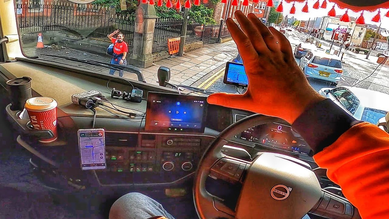 POV DRIVING VOLVO TRUCK LIVERPOOL