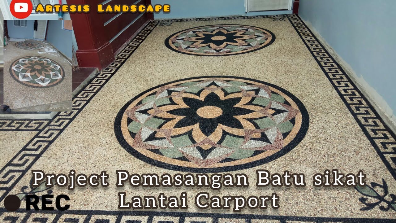 Project Pemasangan Batu sikat Lantai Carport