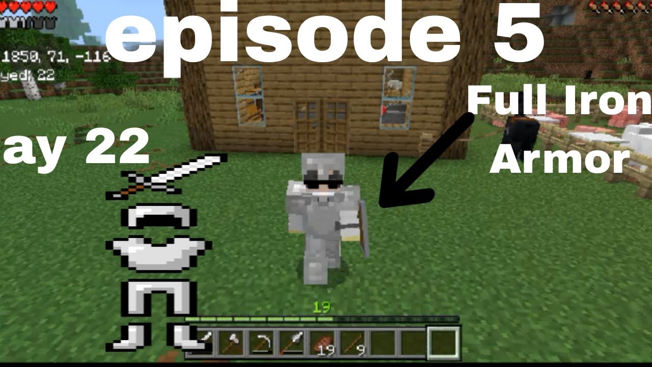 Full Iron armour 💪💪 Day -22 of minecraft/ episode -5 #viral #trending #minecraft #minecraftgaming 