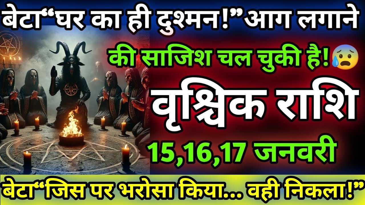 वृश्चिक राशि😥बेटा घर का ही दुश्मन आग लगाने की साजिश रच रही है आखिर क्यों जल्दी जाने vrishchik rashi