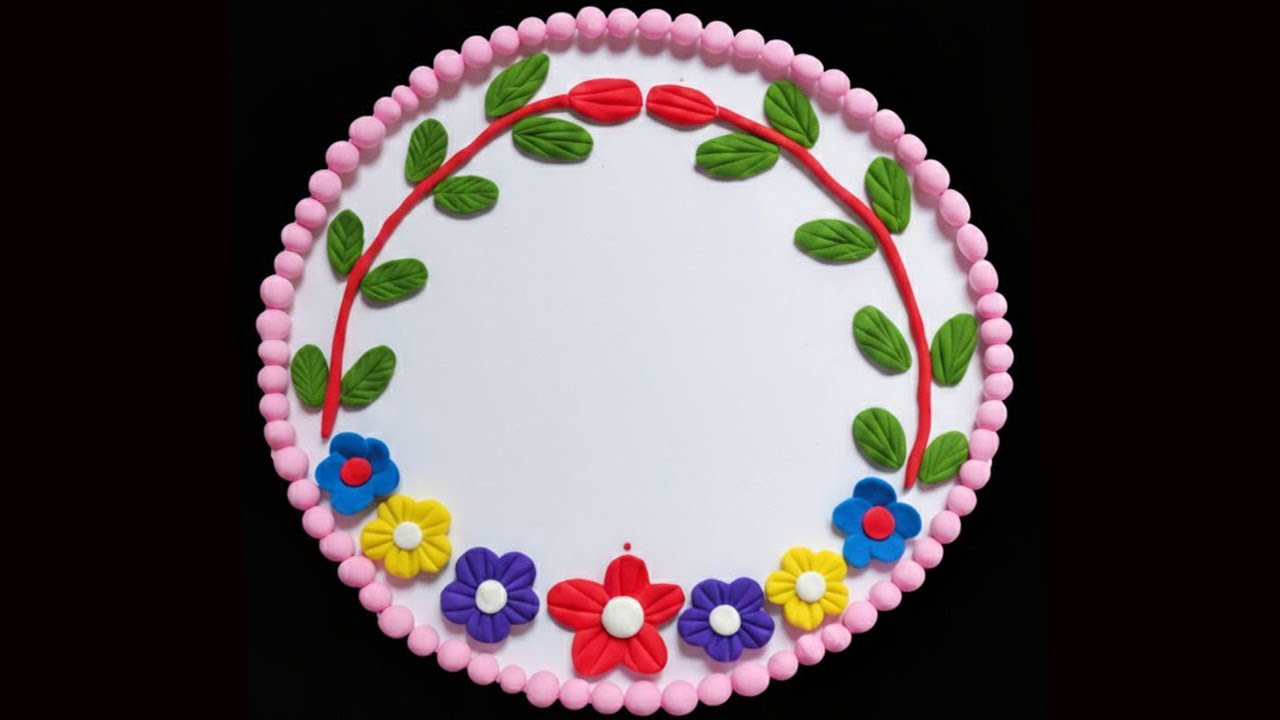 Easy Clay Flower Wall Decor | DIY Round Floral Craft Tutorial