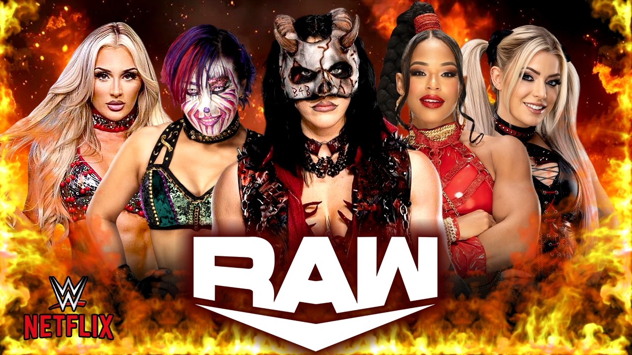 WWE Raw: Rhea Ripley vs Asuka vs Tiffany Stratton vs Bianca Belair vs Alexa Bliss Elimination Match