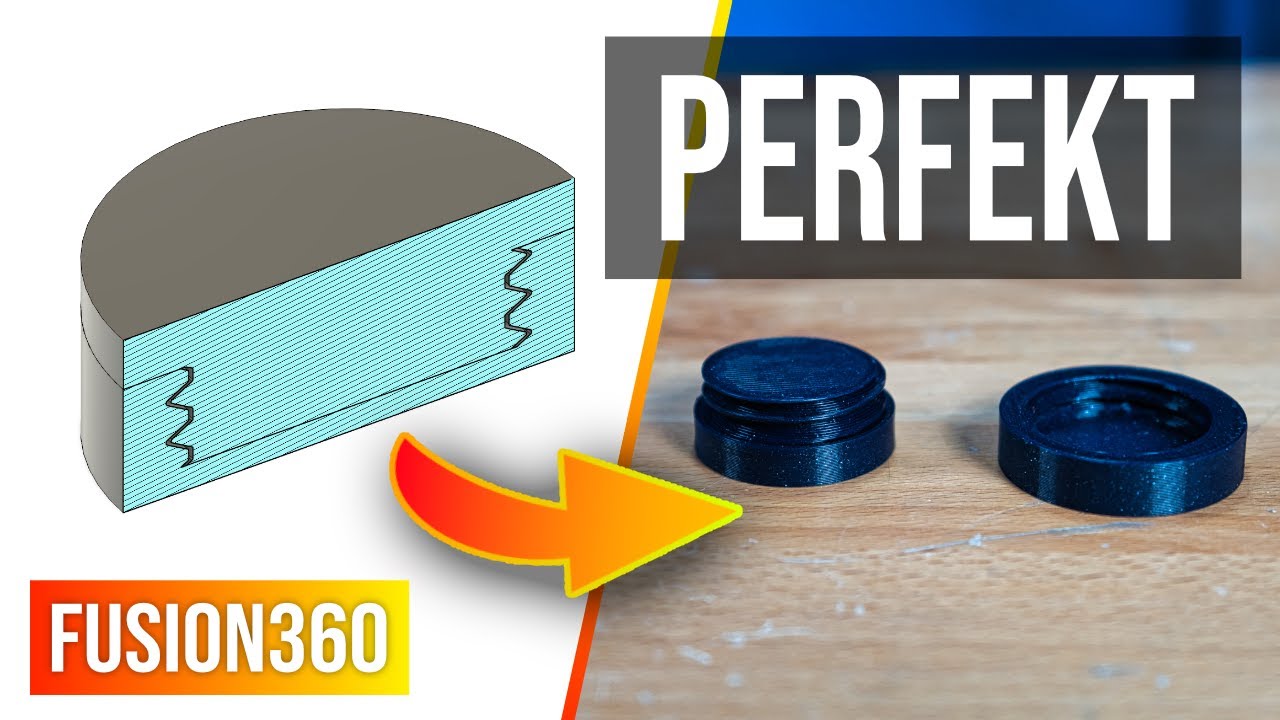 Das perfekte Gewinde 3D Drucken  - Fusion 360 Tutorial
